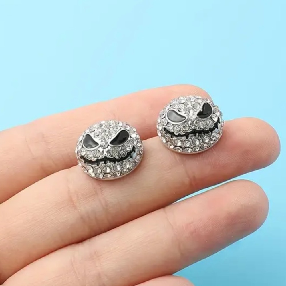 Jack Skellington Rhinestone Earrings, The Nightmare Before Christmas Earrings